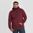 Men's Tall Regular Fit Fleece Pullover Hoodie Sweatshirt - Goodfellow & Co Pomegranate