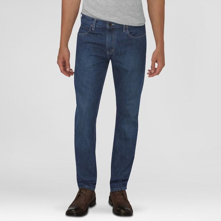Dickies Men's Slim Fit Taper Leg 5-pocket Jean Medium Indigo 33x32, Denim Blue