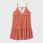 Women's Plus Size Sleeveless Tiered Swing Dress - Wild Fable Coral