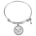 Distributed By Target Women's Stainless Steel Follow Your Arrow Wherever It Points Expandable Bracelet - Silver (8),