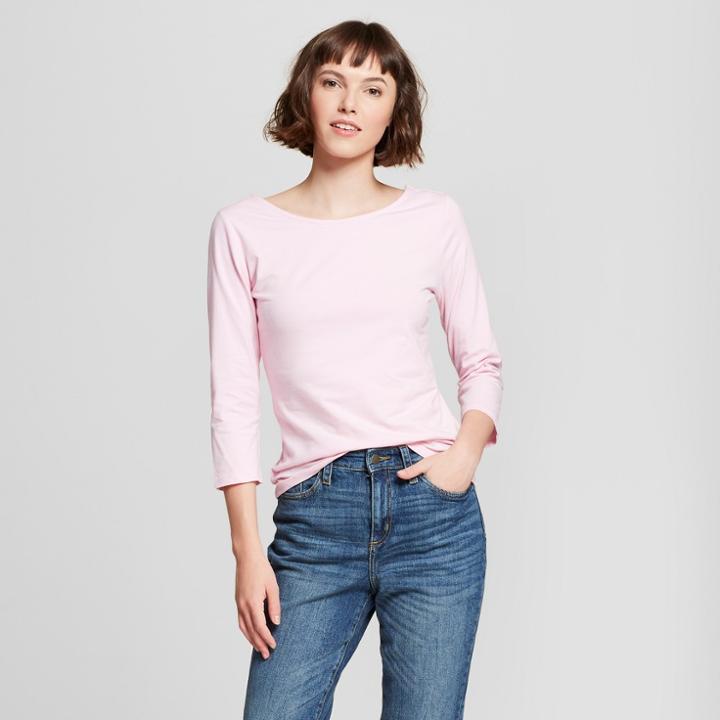 Women's 3/4 Sleeve Ballet-back T-shirt - A New Day