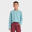 Boys' Textured Long Sleeve Striped T-shirt - Cat & Jack Blue