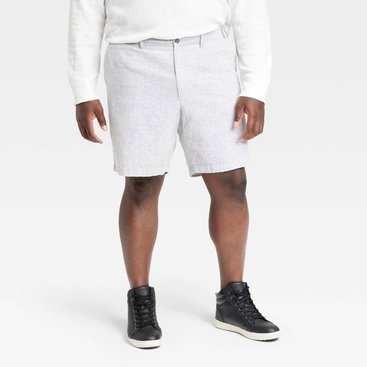 Men's Big & Tall 9 Slim Fit Chino Shorts - Goodfellow & Co Gray