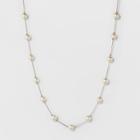 Short Faux Pearl Chain Necklace - A New Day