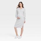 Long Sleeve Sweater Maternity Dress - Isabel Maternity By Ingrid & Isabel Gray
