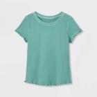 Girls' Short Sleeve Mini Waffle Shirt - Cat & Jack Ocean Green