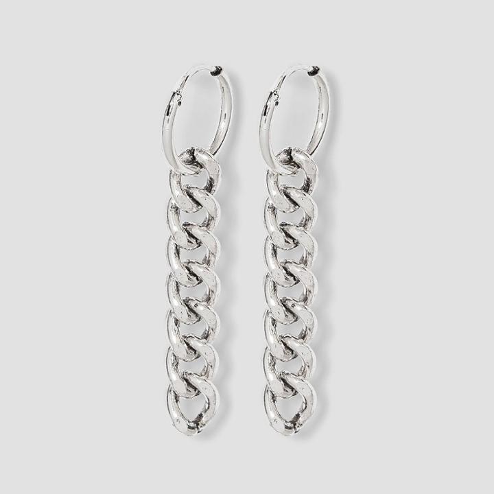 Drop Chain Hoop Earrings - Wild Fable
