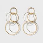 Sugarfix By Baublebar Mixed Metal Linked Hoop Earrings - Gold, Girl's