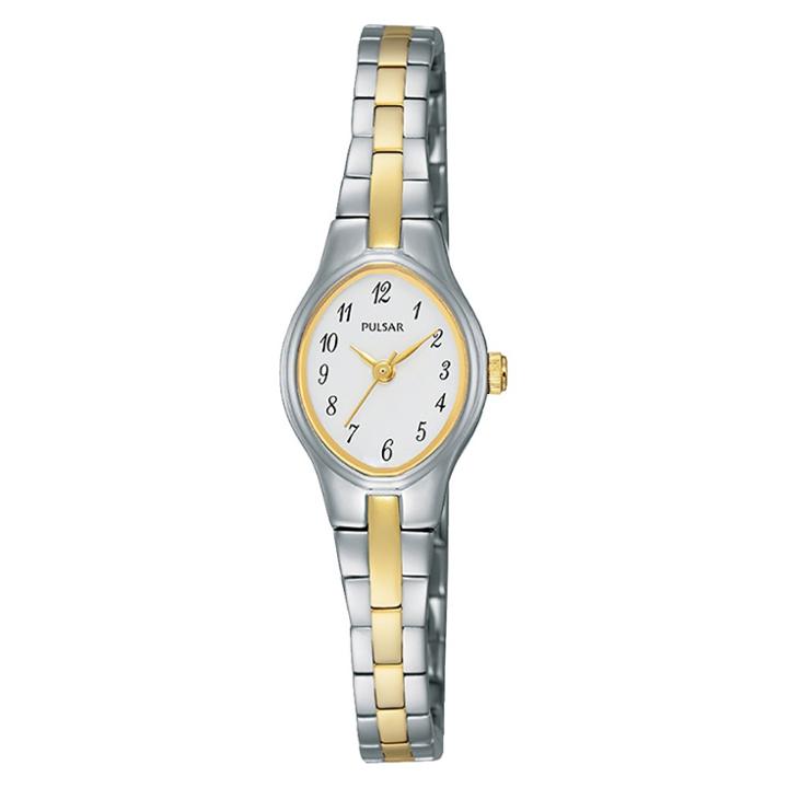 Women's Pulsar Basic Dress Watch - Two Tone With White Dial - Pc3281,