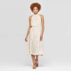 Women's Sleeveless Halter Neck Midi Dress - Prologue Cream