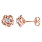 Target 0.3 Ct. T.w. White Sapphire Flower Stud Earrings In Sterling
