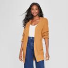 Women's Long Sleeve V-back Cardigan - Xhilaration Yellow