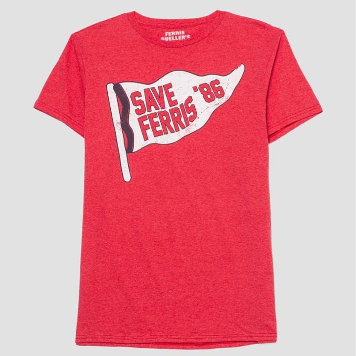 Karl Ferris Collection Men's Ferris Bueller's Day Off Short Sleeve Graphic T-shirt Red