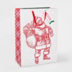 Jumbo Traditional Santa Gift Bag Red - Wondershop