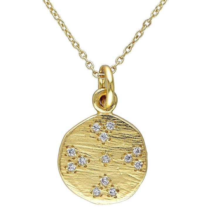 Target 0.13 Ct. T.w. Cubic Zirconia Pendant Necklace In Yellow Rhodium Plated Sterling