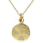 Target 0.13 Ct. T.w. Cubic Zirconia Pendant Necklace In Yellow Rhodium Plated Sterling
