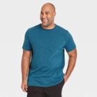 Men's Big & Tall Standard Fit Short Sleeve Crewneck T-shirt - Goodfellow & Co Dark Blue