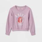 Girls' Disney Princess Ariel Dreamy Fleece Pullover - Purple