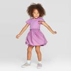 Petitetoddler Girls' Short Sleeve Tulle Dress With Shine - Cat & Jack Purple 18m, Toddler Girl's