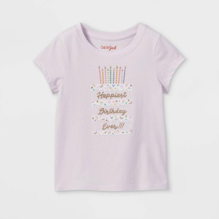 Toddler Girls' Birthday Cake Graphic T-shirt - Cat & Jack Violet