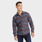 Men's Striped Casual Fit Long Sleeve Button-down Shirt - Goodfellow & Co Blue/striped
