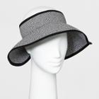 Women's Tweed Roll Up Visor - A New Day Black