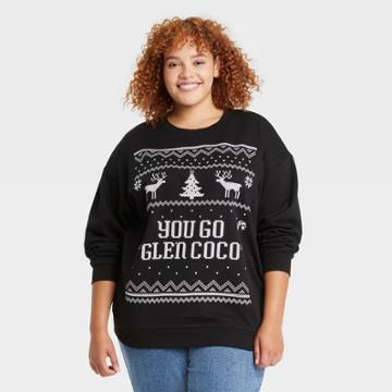 Women's Mean Girls Plus Size You Go Glenn Coco Graphic Sweatshirt - Black