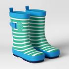 Kids' Garden Rain Boot Cabana Stripe M (7/8) - Sun Squad , Green/white