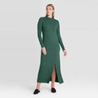 Women's Long Sleeve Knit Dress - Prologue Green