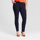 Women's Skinny Curvy Bi-stretch Twill Pants - A New Day Federal Blue 0l,