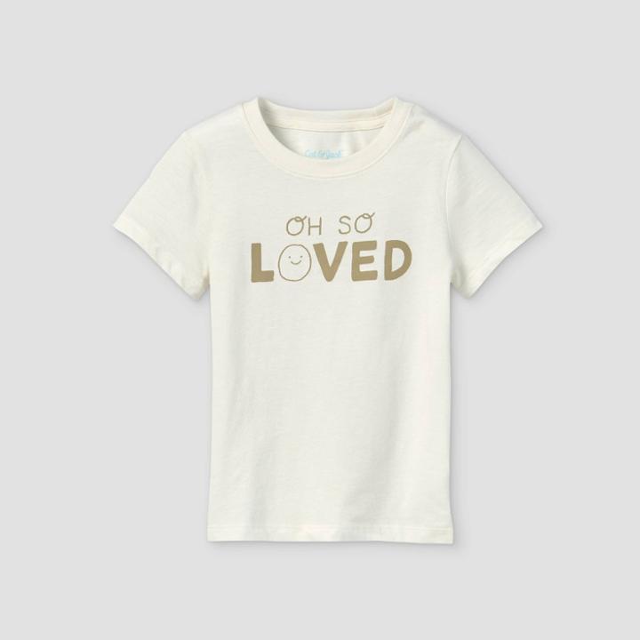 Toddler 'oh So Loved' Graphic Short Sleeve T-shirt - Cat & Jack Cream