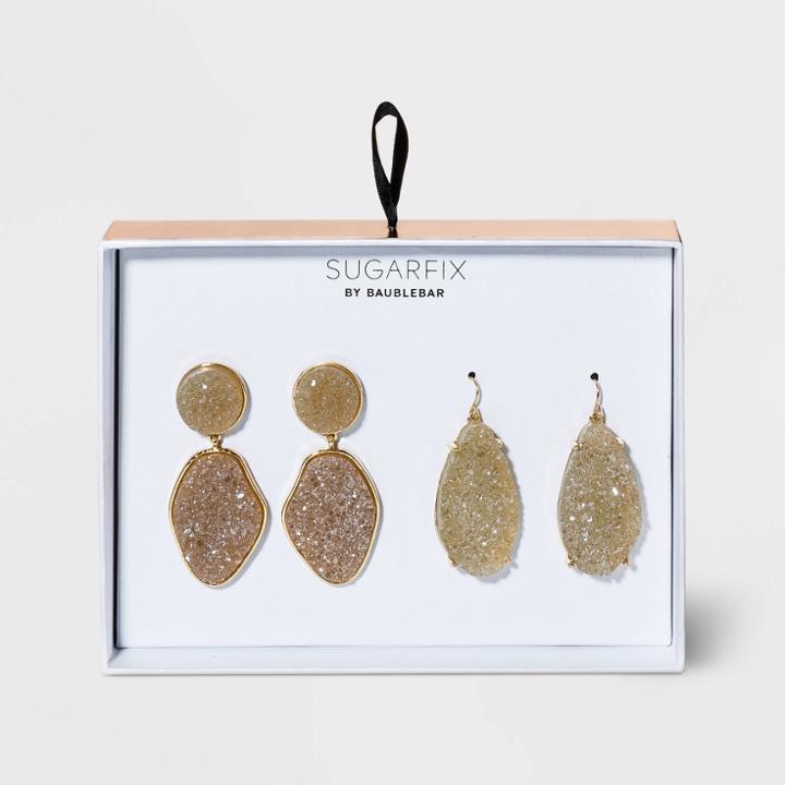 Sugarfix By Baublebar Druzy Drop Earring Set 2pc -