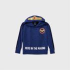 Dc Comics Girls' Wonder Woman 'hero In The Making' Hooded Sweatshirt - Blue