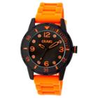 Women's Crayo Splash Silicone Strap Watch-orange, Orange