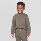 Toddler Boys' Long Sleeve Moto Sweatshirt - Art Class Olive 12m, Boy's, Green