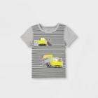 Toddler Boys' Adaptive Striped Graphic T-shirt - Cat & Jack Gray