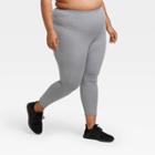 Women's Plus Size Sculpted High-rise 7/8 Leggings 24 - All In Motion Charcoal Gray 1x, Women's, Size: 1xl, Grey Gray