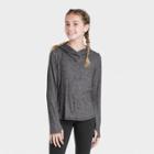 Girls' Cozy Hooded Pullover - All In Motion Black