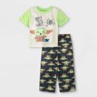 Toddler Boys' 2pc Star Wars Toddler Yoda Pajama Set - Green