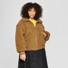 Women's Plus Size Teddy Jacket - Who What Wear Brown X