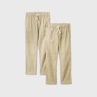 Boys' 2pk Stretch Straight Fit Pull-on Woven Pants - Cat & Jack Khaki