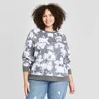 Grayson Threads Women's Plus Size Cloud Wash Graphic Sweatshirt - Gray