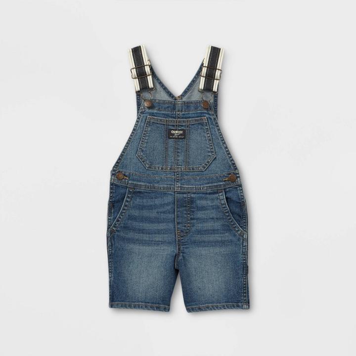 Oshkosh B'gosh Toddler Boys' Denim Shortalls - Denim Blue