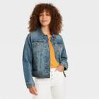 Women's Denim Jacket - Universal Thread Medium Tint Denim Xs, Medium Tint Blue