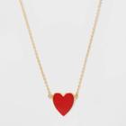 Sugarfix By Baublebar Delicate Heart Pendant Necklace - Red, Women's