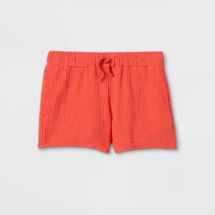Girls' Gauze Shorts - Cat & Jack Coral
