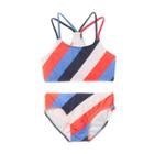 Girls' Usa Striped Bikini Set - Art Class Xs, Blue/red/white