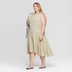 Women's Plus Size Boat Neck Bias Skirt Dress - Prologue
