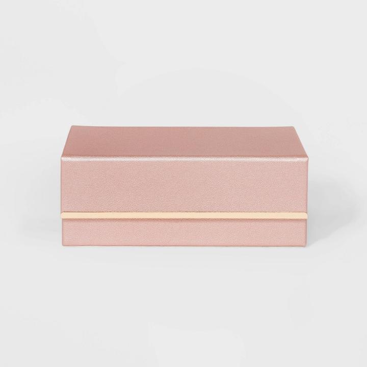 Fold Over Faux Leather Box Storage - A New Day Pink, Adult Unisex