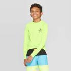 Boys' Dino Print Long Sleeve Rash Guard - Cat & Jack Green S, Boy's,